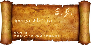 Sponga Júlia névjegykártya
