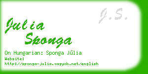 julia sponga business card